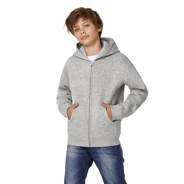 Kids´ Hooded Full Zip Sweat B&C WK682