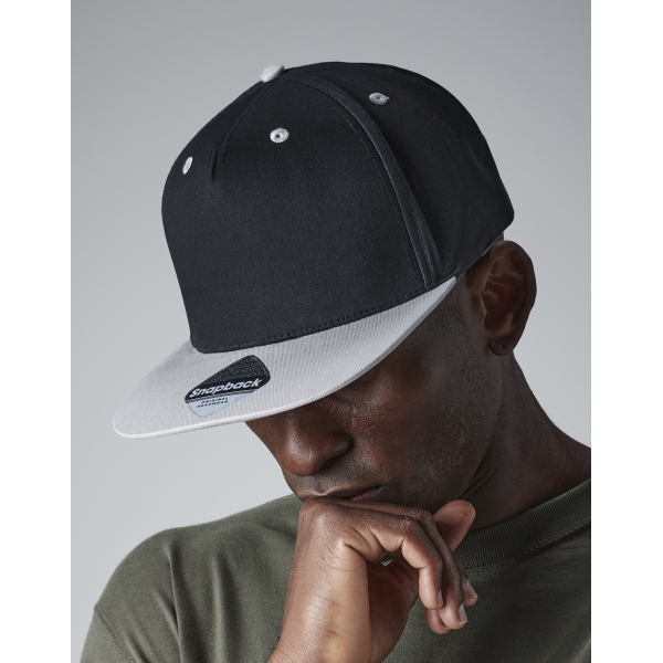 Casquette Snapback Contrastée à 5 panneaux Beechfield B610C