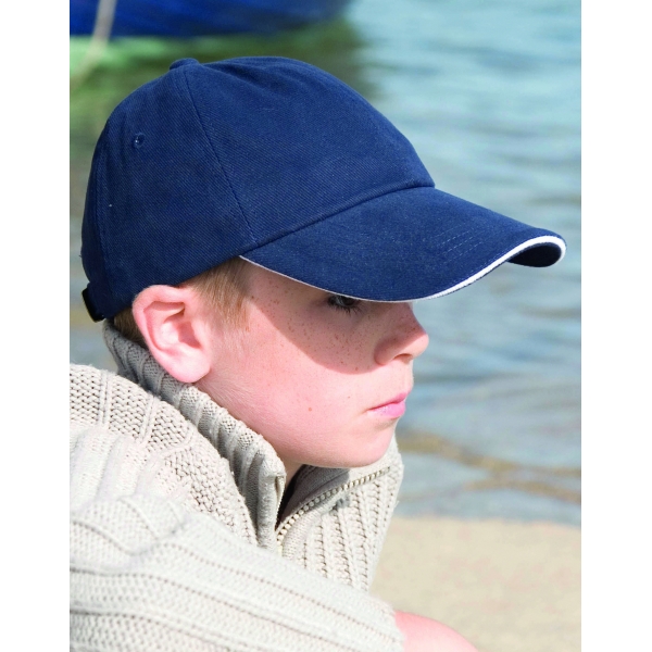 Junior Brushed Cotton Cap Result Caps RC024PJ