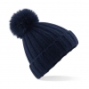 Verbier Fur Pop Pom Chunky Beanie Beechfield B413