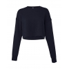 Sweat-shirt Femme Court Crop Fleece Bella 7503