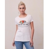 Ladies Vintage T Large Logo Print Fruit of the Loom 011432A