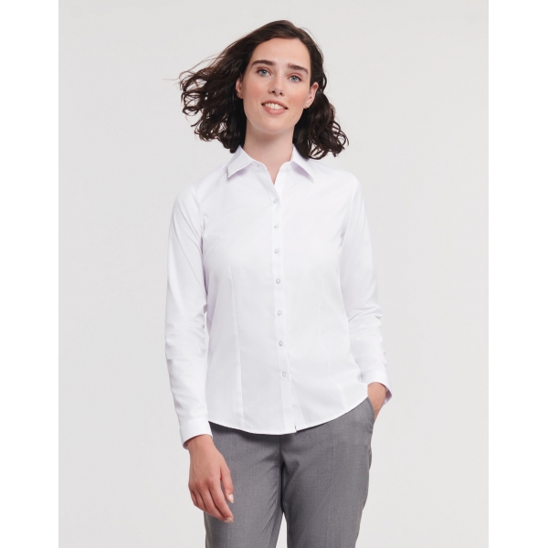 Chemise Femme Manche Longues En Tissu À Chevrons Russell 962F