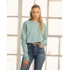 Sweat-shirt Femme Court Crop Fleece Bella 7503